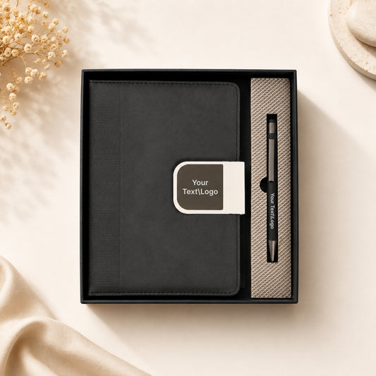 Personalised Diary & Pen Gift Set – Custom Laser Engraved