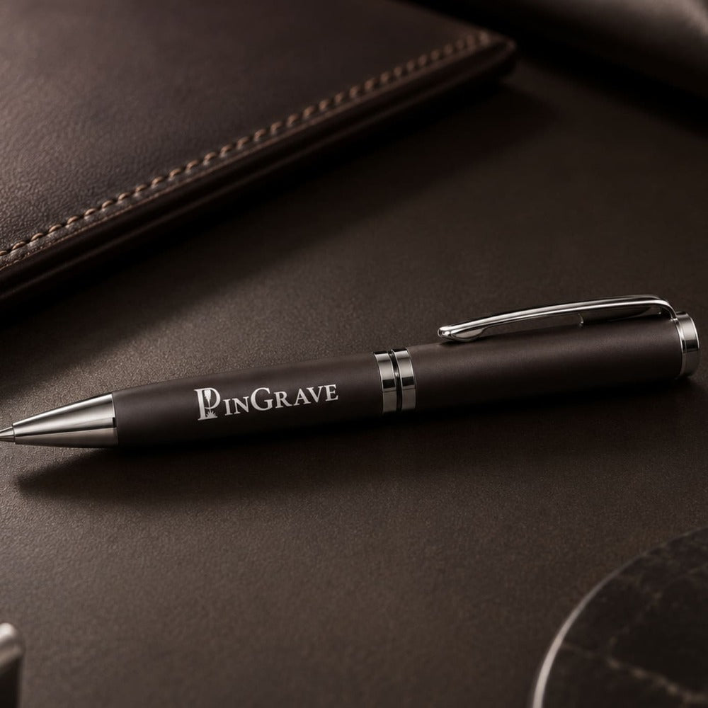 Personalised Gunmetal Executive Pen – Custom Laser Engraved