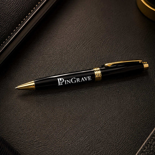 Personalised Classic Gold Trim Pen – Custom Engraved Executive Pen