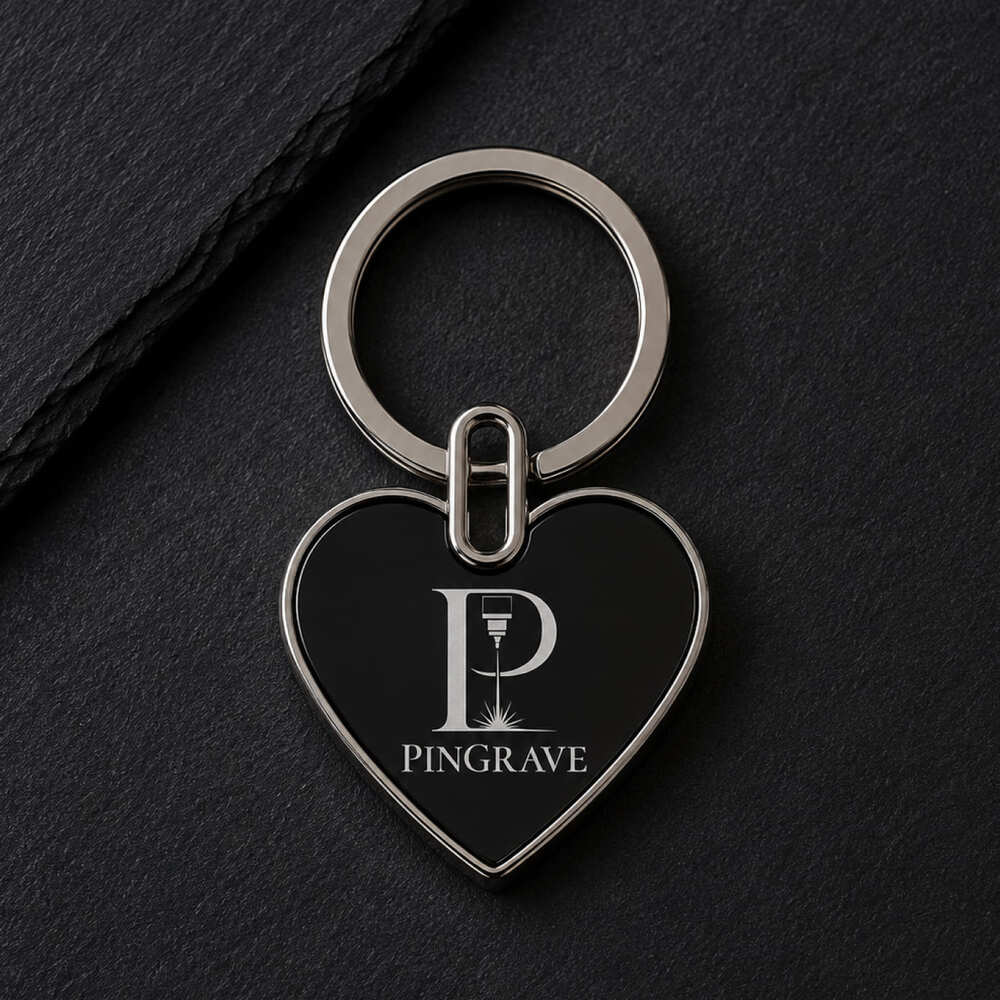Heart Keyring – Custom Laser Engraved Metal Keychain
