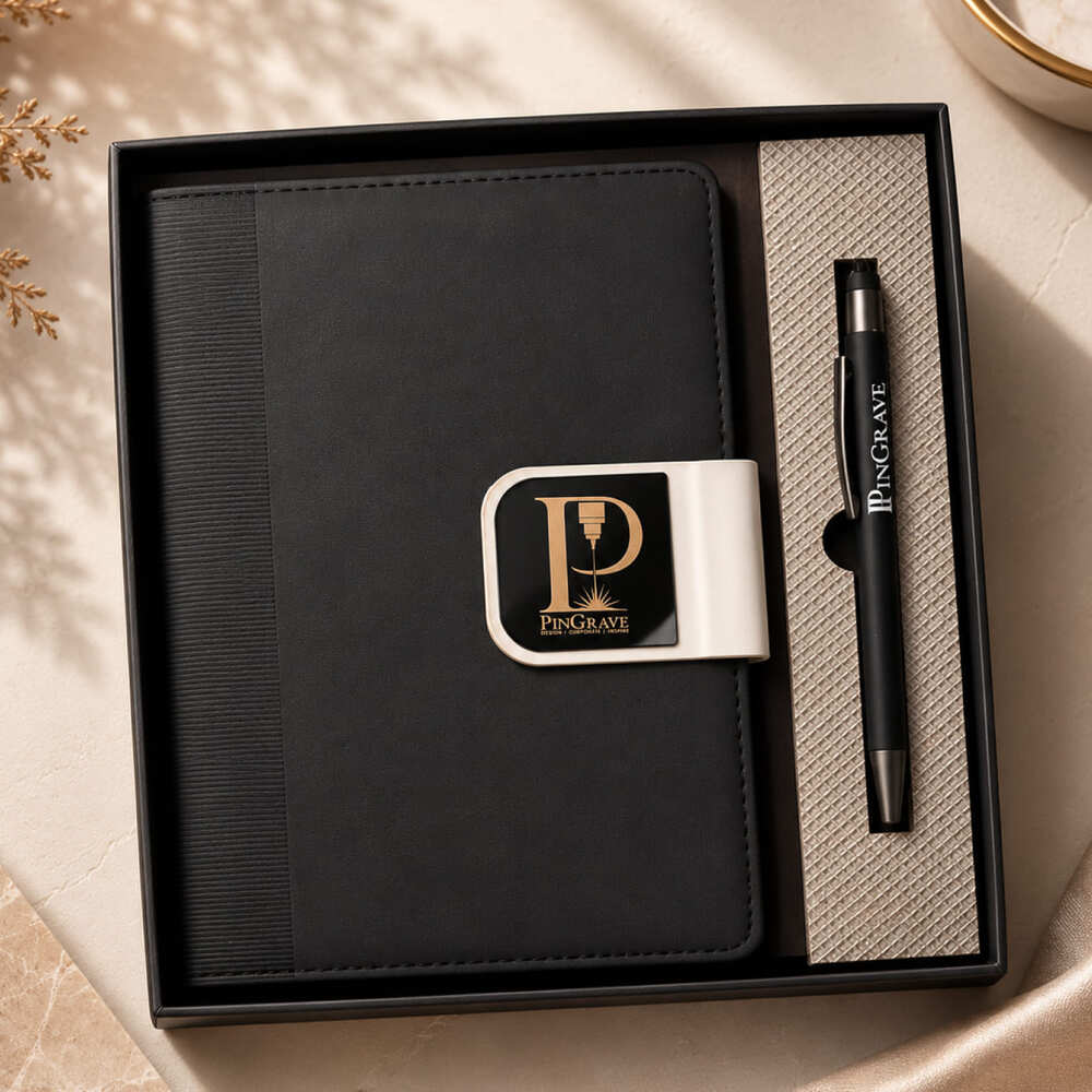 Personalised Diary & Pen Gift Set – Custom Laser Engraved