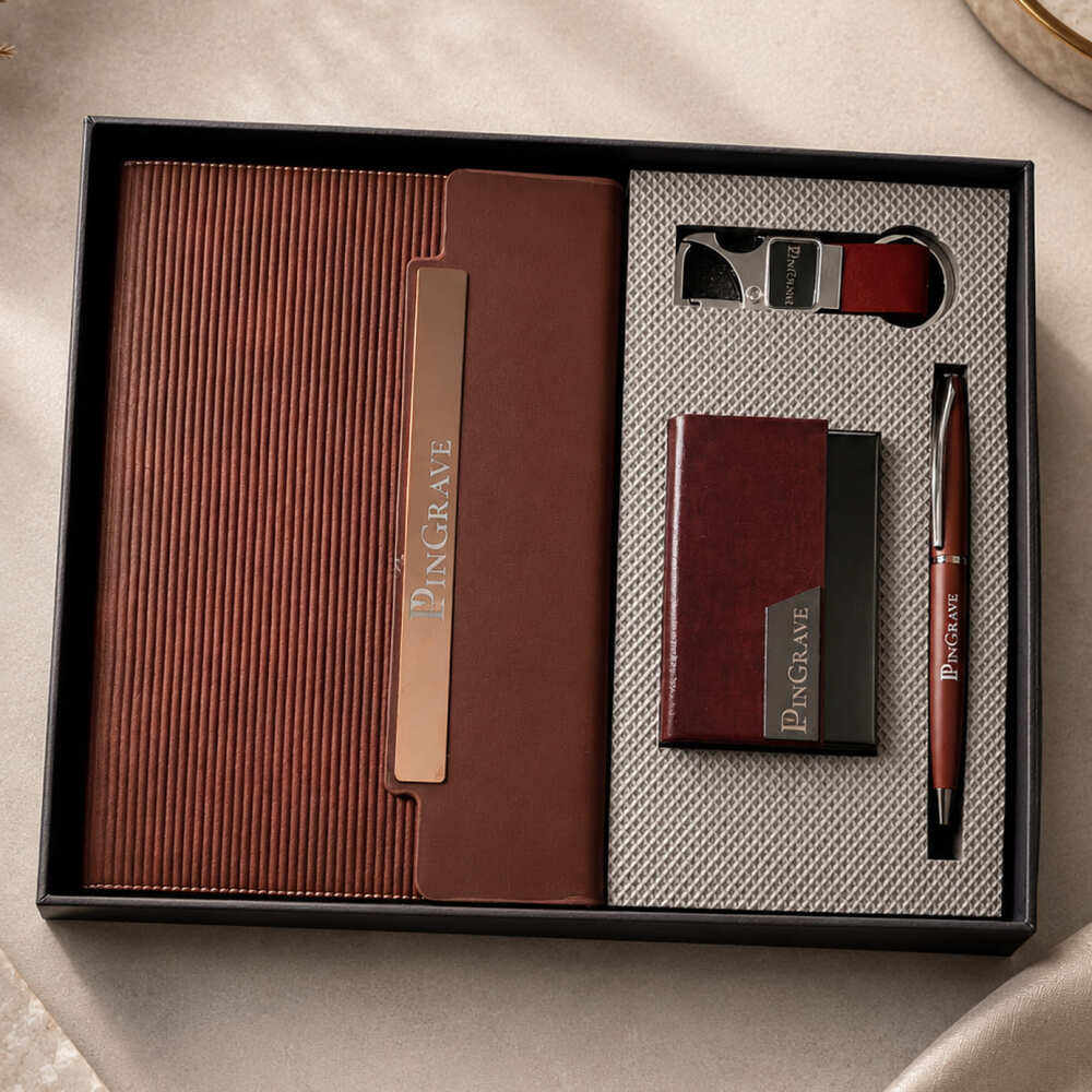Luxury Executive Gift Set – Diary, Pen, Card Holder & Keychain