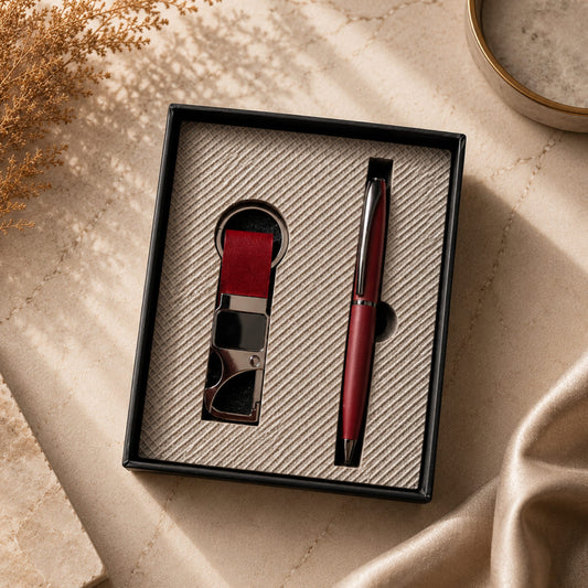 Personalised Pen & Keychain Gift Set – Custom Laser Engraved