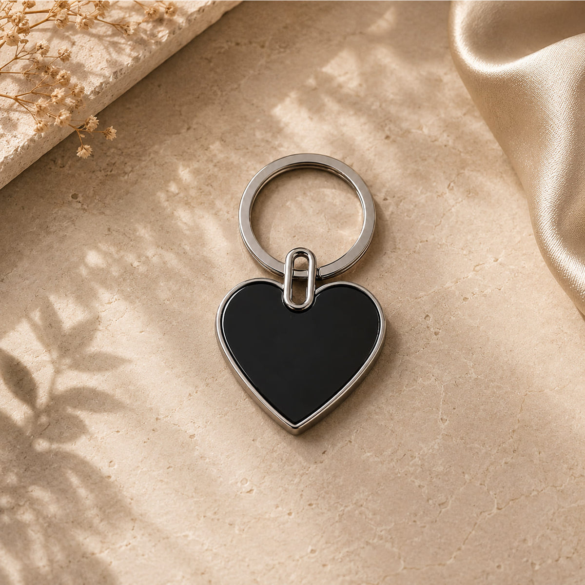 Heart Keyring – Custom Laser Engraved Metal Keychain