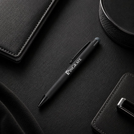 Personalised Gunmetal Stylus Pen – Custom Engraved Touchscreen Pen