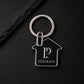 Personalised House Shape Metal Keychain – Custom Engraved Keyring